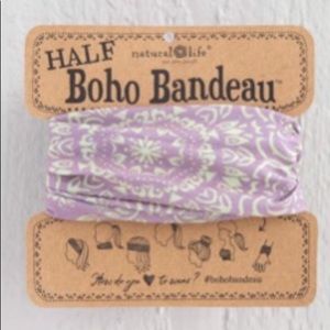 Natural Life Half Boho Headband Bandeau Lavender